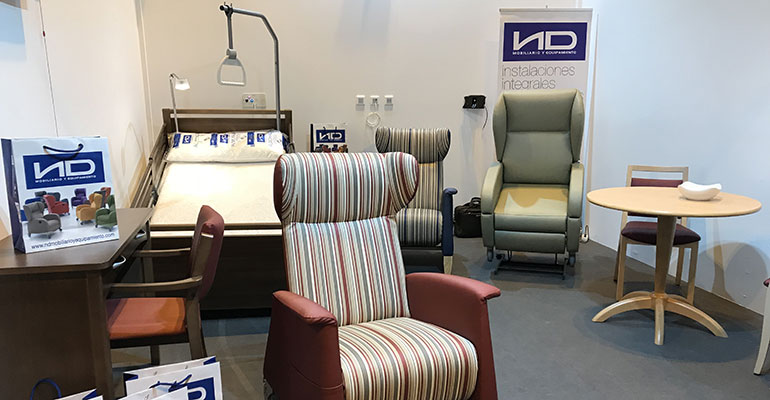 Novedades en camas y sillones de ND Mobiliario y Equipamiento en HIP 2018