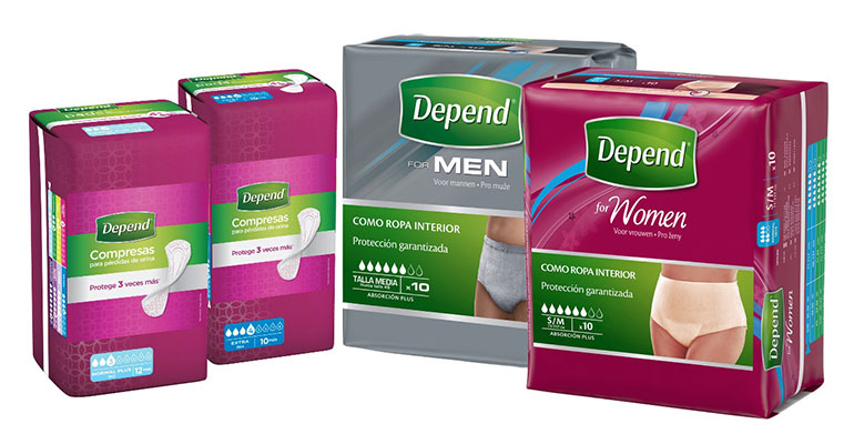 La gama Depend® de Kimberly Clark protege contra la incontinencia en adultos