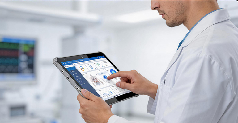 Nueva tablet médica ultrarresistente con certificación sanitaria