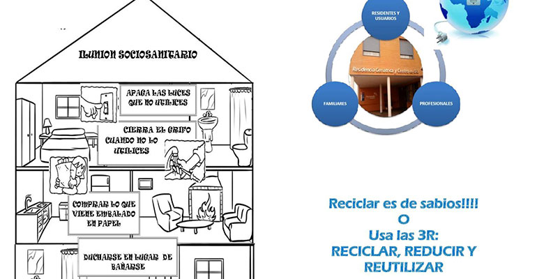 Detalle de uno de los folletos de Ilunion Sociosanitario sobre reciclaje