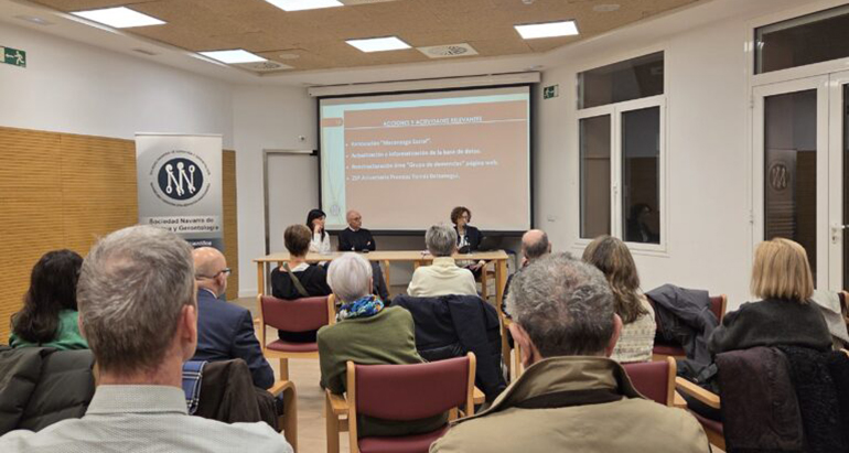 La Sociedad Navarra de Geriatría y Gerontología celebró su Asamblea General Ordinaria y aprobó la renovación de su Junta Directiva