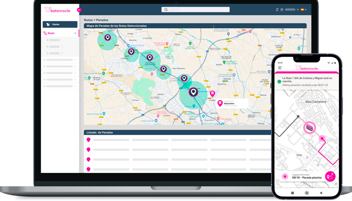 La implantación del software Batonroute ofrece numerosas ventajas para la gestión del transporte de los Centros de Día